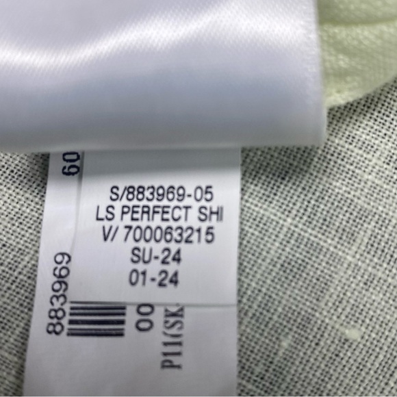 Banana Republic Butter Yellow Linen Button Up Shirt W Lg Tall BEACH CASUAL - Picture 10 of 11